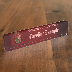Gothic Blossom, the angel of roses. Desk Name Plate