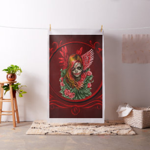 Gothic Blossom, the angel of roses. Fabric