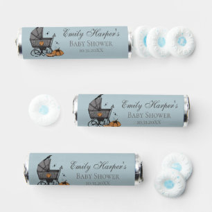 Gothic Blue A Baby is Brewing Fall Baby Shower Breath Savers® Mints