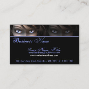 Gothic Blue Eyes D1 - Goth/Fantasy Business Cards