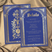 Gothic Blue Gold Medieval Until Death Wedding