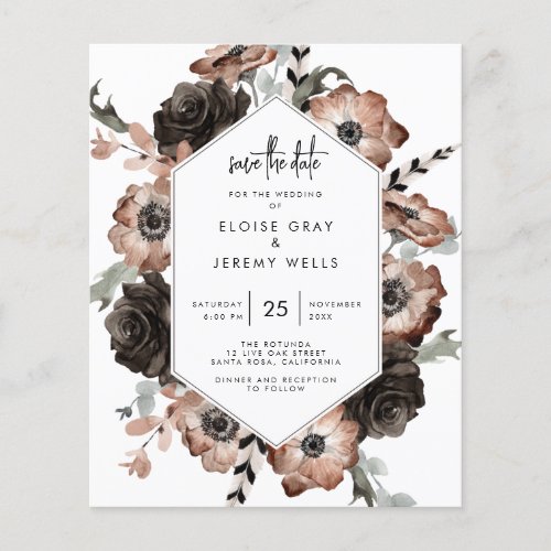 Gothic Boho Save the Date 