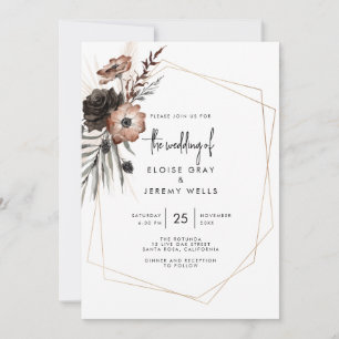 Gothic Boho Wedding Invitation