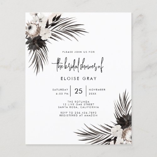 Gothic Boho Wedding Invitation