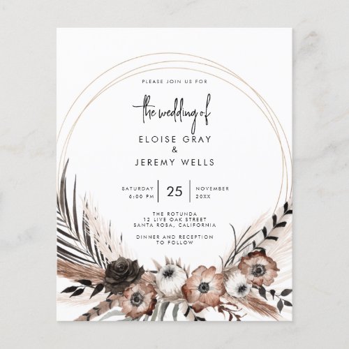 Gothic Boho Wedding Invitation