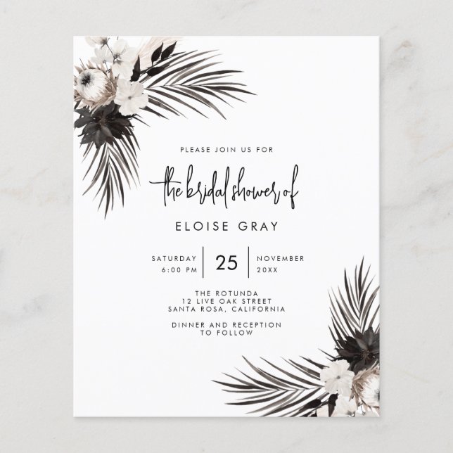 Gothic Boho Wedding Invitation (Front)
