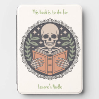 Gothic Book Lover Skeleton Kindle Cover