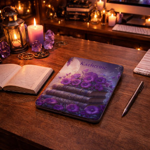 Gothic Book Purple Floral iPad Mini Cover