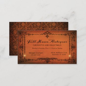 Gothic Border Vintage Victorian Business Card by keyandcompass at Zazzle