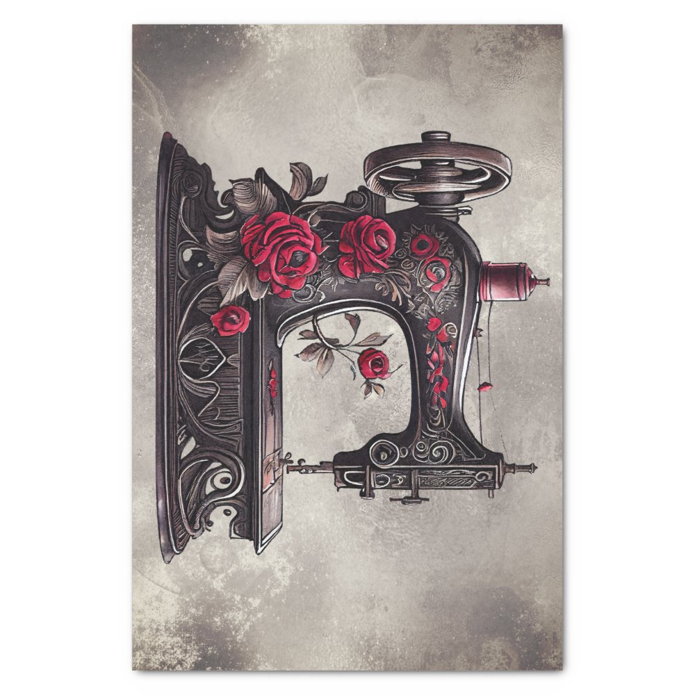 Disover Gothic Boudoir | Antique Sewing Machine Tissue Paper