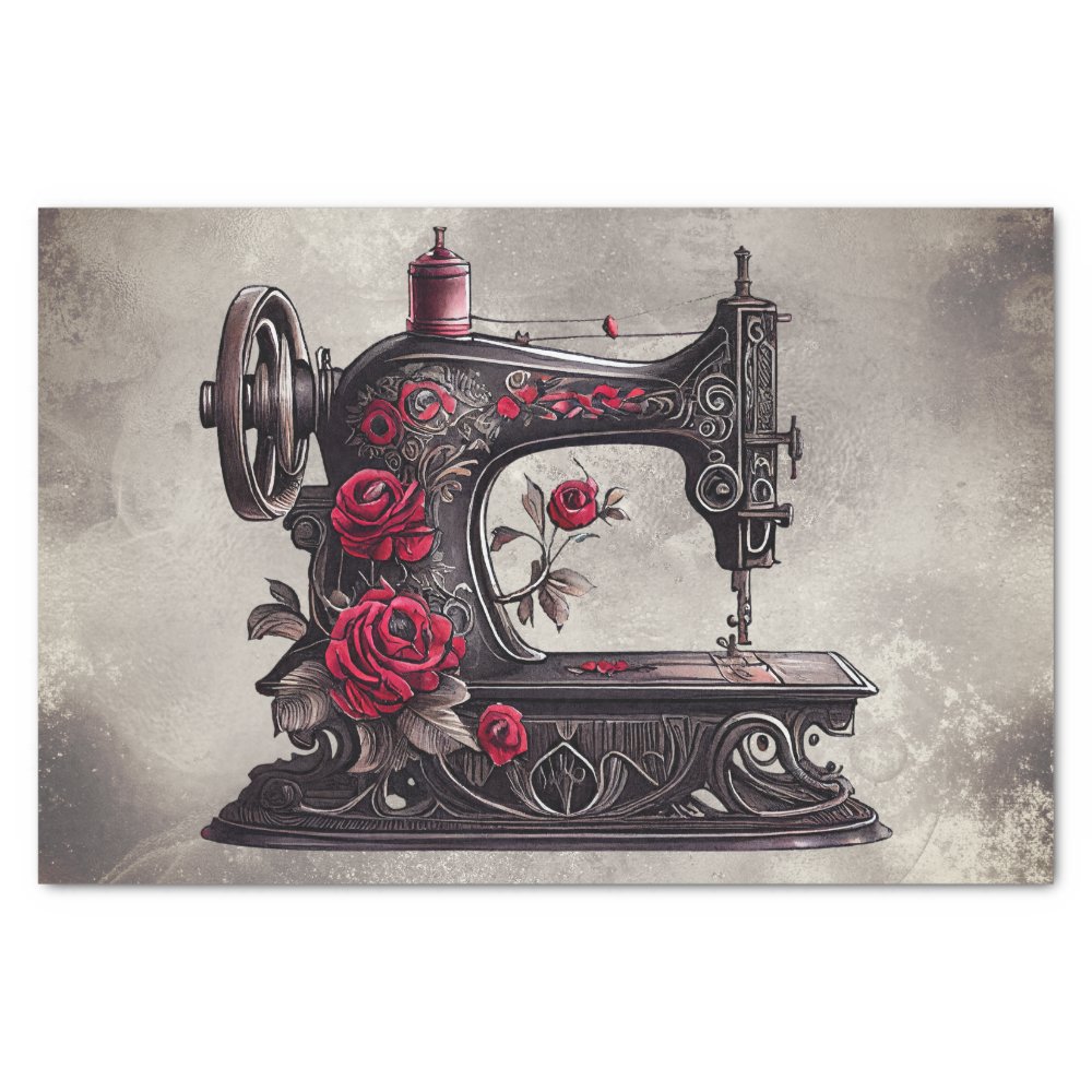 Disover Gothic Boudoir | Antique Sewing Machine Tissue Paper