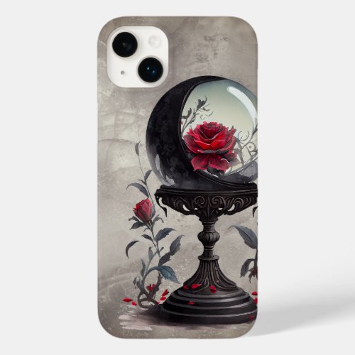 Gothic Boudoir  Moon Crystal Ball with Red Roses Case_Mate iPhone 14 Plus Case