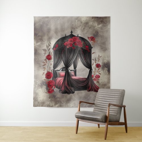 Gothic Boudoir  Victorian Canopy Scarf Poster Bed Tapestry