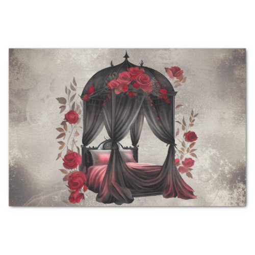 Gothic Boudoir  Victorian Canopy Scarf Poster Bed Tissue Paper