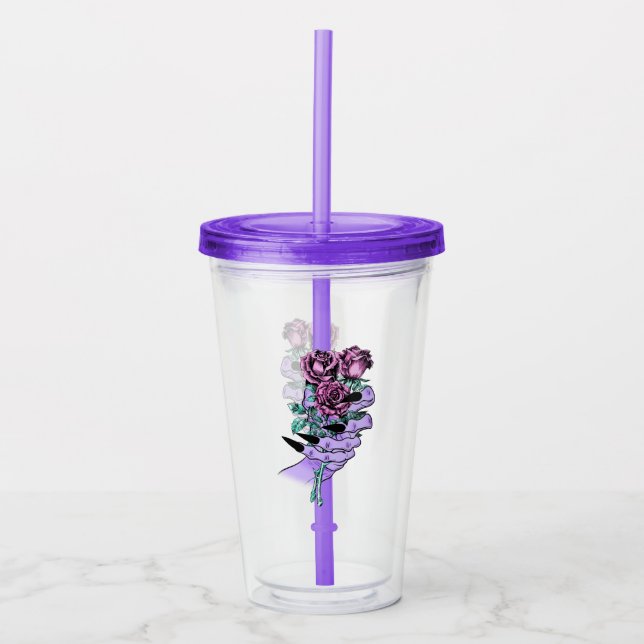 Gothic Bouquet Acrylic Tumbler (Front)