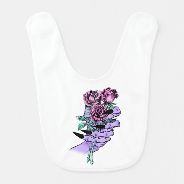Gothic Bouquet Baby Bib (Front)