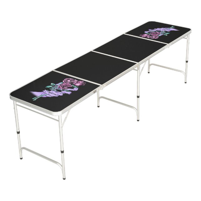 Gothic Bouquet Beer Pong Table (Angled)