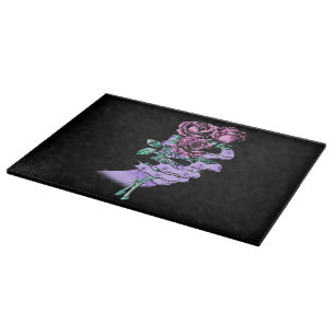 Gothic Bouquet Glass Cutting Board