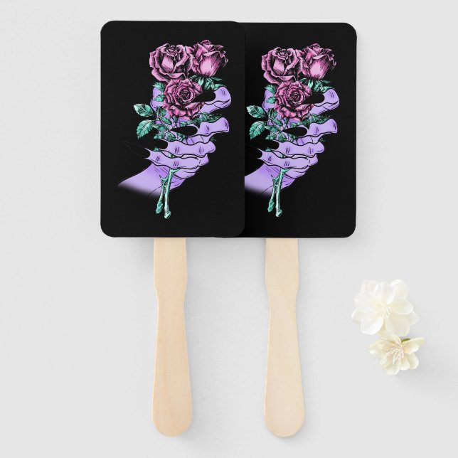 Gothic Bouquet Hand Fans (Front and Back)