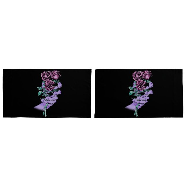 Gothic Bouquet Pillowcases (Front-Set)