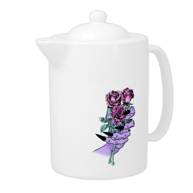 Gothic Bouquet Teapot (Right)