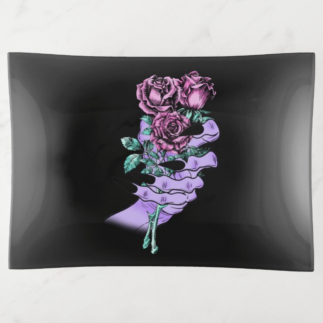 Gothic Bouquet Trinket Tray (Front)