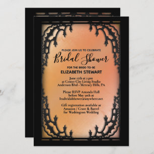Gothic Bridal Shower Invitation Register Info