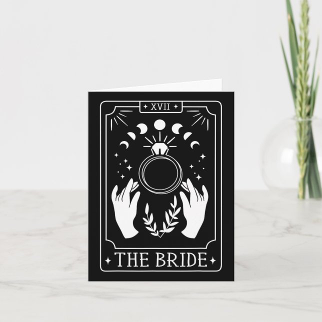 Gothic Bride Bridesmaid Tarot Bridal Party Bachelo Card (Front)