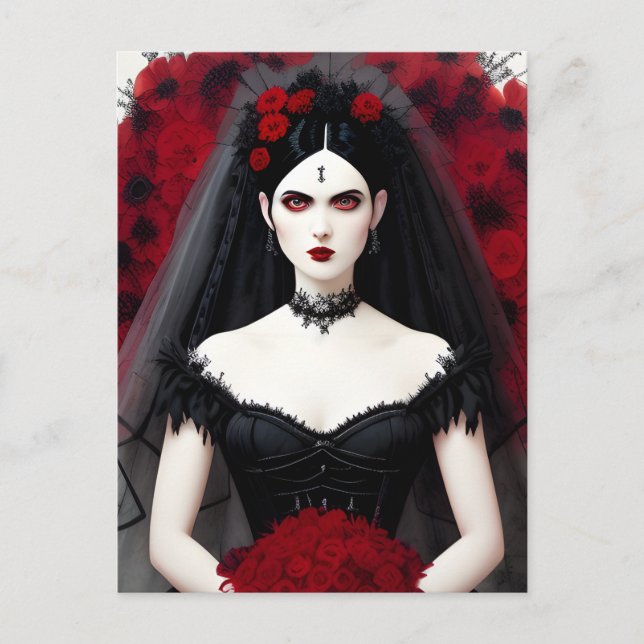 Gothic Bride Postcard (Front)