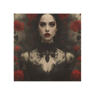 Gothic Bride Wood Wall Art