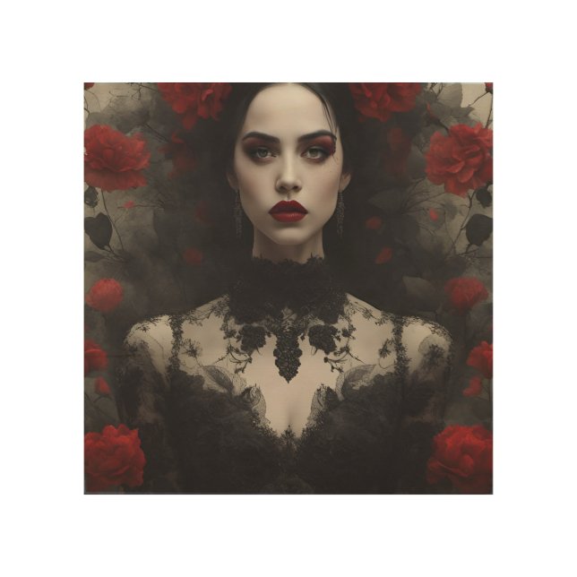 Gothic Bride Wood Wall Art (Front)