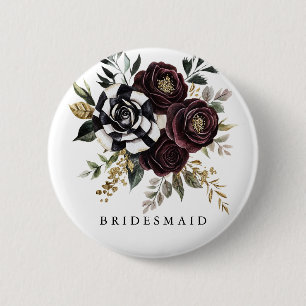 Gothic Bridesmaid Button