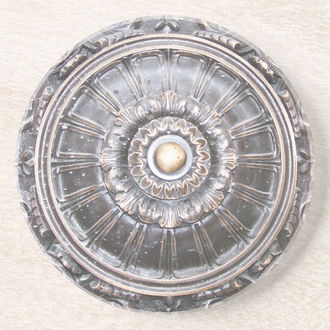 Gothic Bronze Work Medallion Coaster (Front)