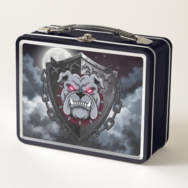 Gothic Bulldog Metal Lunch Box (Front)