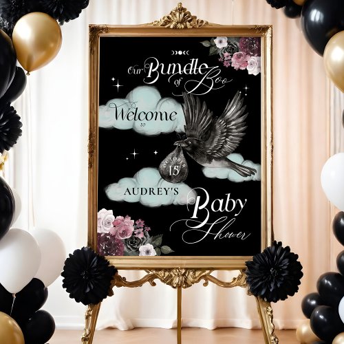 Gothic Bundle of Boo Raven Baby Shower Welcome Foam Board
