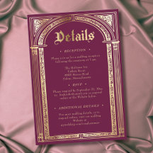 Gothic Burgundy Gold Medieval Until Death Wedding