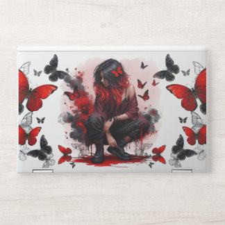 Gothic butterflies & Lady fantasy HP Laptop Skin