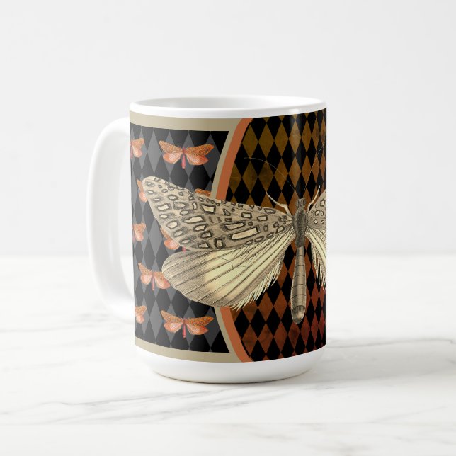 Gothic Butterfly Diamond Halloween  Coffee Mug (Front Left)