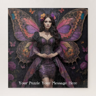 Gothic Butterfly Empress Mauve Splendor Jigsaw Puzzle