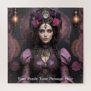 Gothic Butterfly Empress Mauve Splendor Jigsaw Puzzle