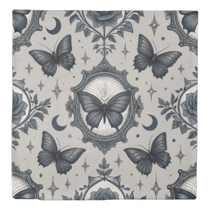 Gothic Butterfly Floral Pattern (2) Duvet Cover