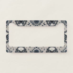 Gothic Butterfly Floral Pattern (3) License Plate Frame
