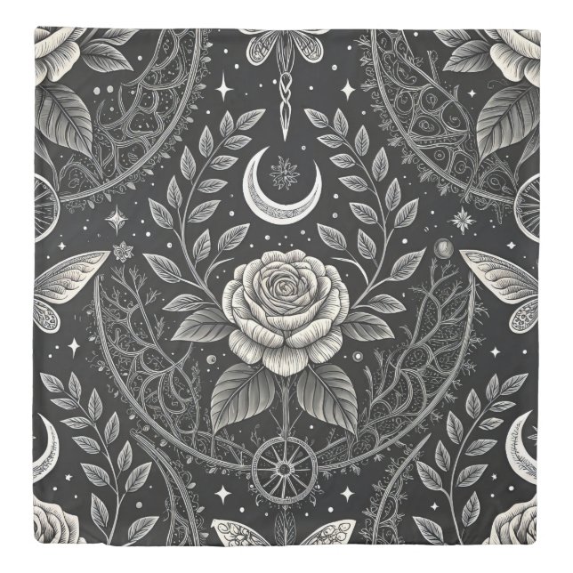 Gothic Butterfly Floral Pattern (4) Duvet Cover (Front)