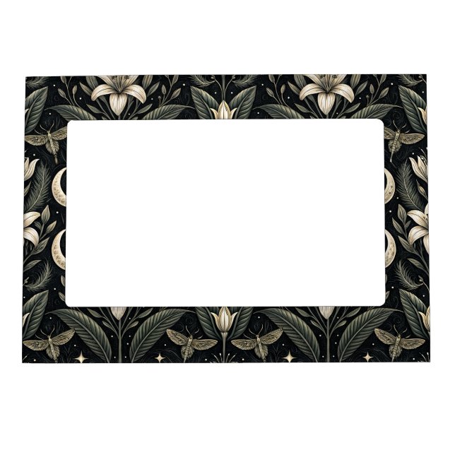 Gothic Butterfly Floral Pattern (4) Magnetic Frame (Front)