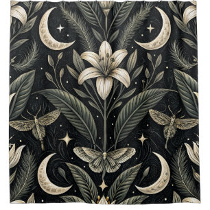 Gothic Butterfly Floral Pattern (5) Shower Curtain