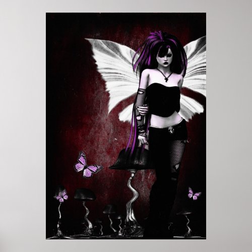 Gothic Butterfly Poster