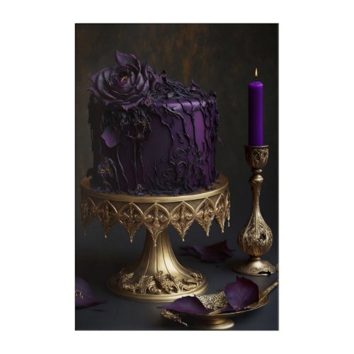 Gothic Cake In A Purple Color Acrylic Print