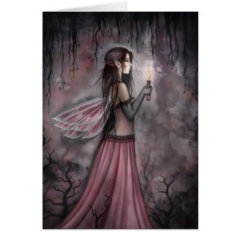 Gothic Candle Fairy Card By Molly Harrison by robmolily at Zazzle