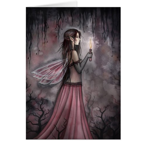 Gothic Candle Fairy Card by Molly Harrison