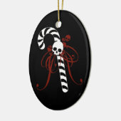 Gothic Candy Cane Ceramic Ornament | Zazzle